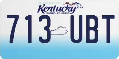 KY license plate 713UBT