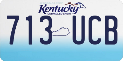 KY license plate 713UCB