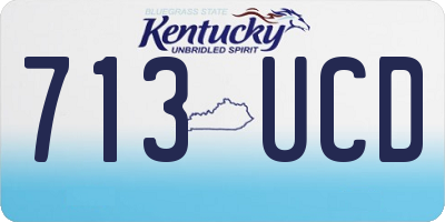 KY license plate 713UCD