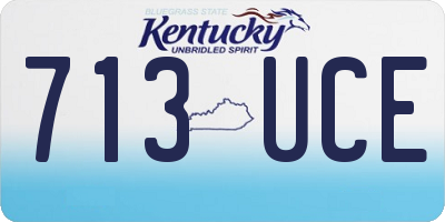 KY license plate 713UCE