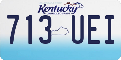 KY license plate 713UEI