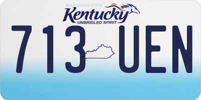 KY license plate 713UEN