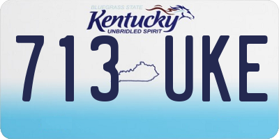 KY license plate 713UKE
