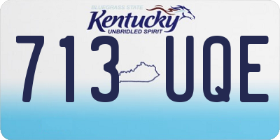 KY license plate 713UQE