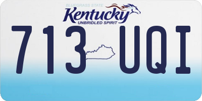 KY license plate 713UQI