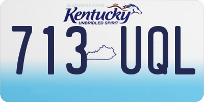 KY license plate 713UQL