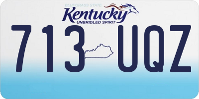 KY license plate 713UQZ