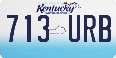 KY license plate 713URB