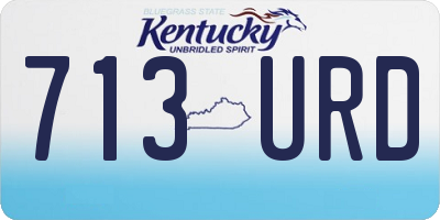 KY license plate 713URD