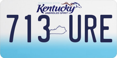 KY license plate 713URE