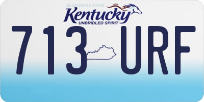 KY license plate 713URF