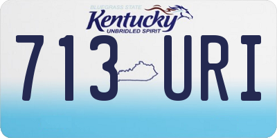 KY license plate 713URI