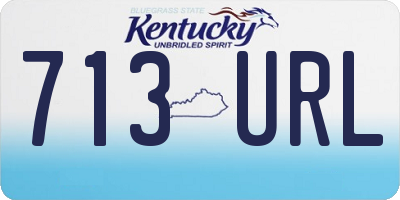 KY license plate 713URL