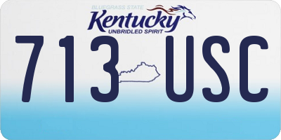 KY license plate 713USC