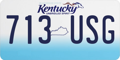 KY license plate 713USG