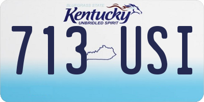 KY license plate 713USI