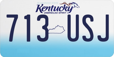 KY license plate 713USJ
