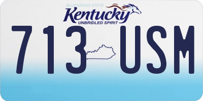 KY license plate 713USM