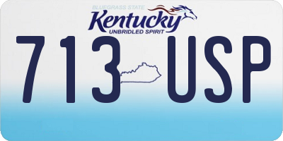 KY license plate 713USP