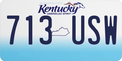 KY license plate 713USW