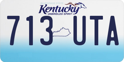 KY license plate 713UTA