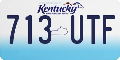 KY license plate 713UTF