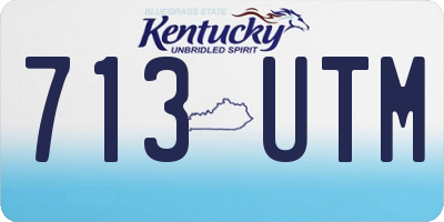 KY license plate 713UTM