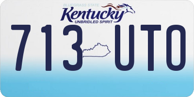 KY license plate 713UTO