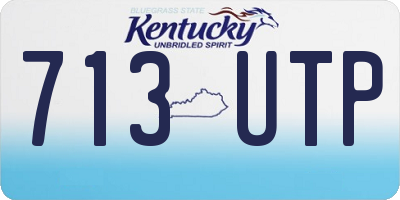 KY license plate 713UTP