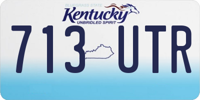 KY license plate 713UTR