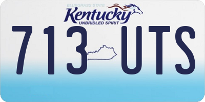 KY license plate 713UTS