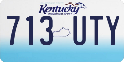 KY license plate 713UTY