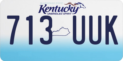 KY license plate 713UUK