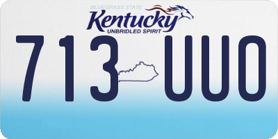 KY license plate 713UUO