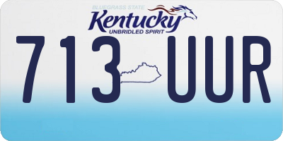 KY license plate 713UUR
