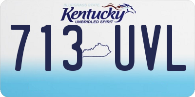 KY license plate 713UVL