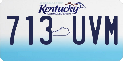 KY license plate 713UVM