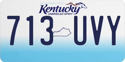 KY license plate 713UVY