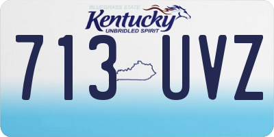 KY license plate 713UVZ