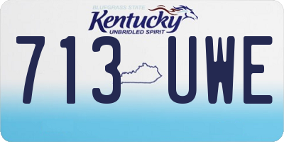 KY license plate 713UWE