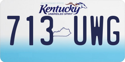 KY license plate 713UWG