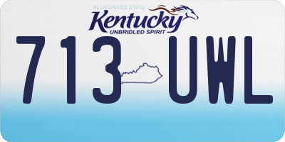 KY license plate 713UWL