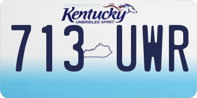 KY license plate 713UWR