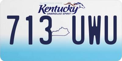 KY license plate 713UWU