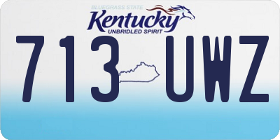 KY license plate 713UWZ