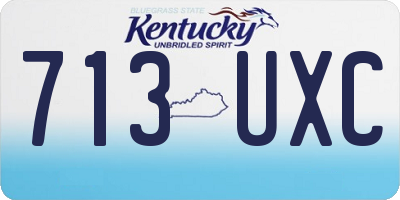 KY license plate 713UXC