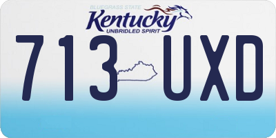 KY license plate 713UXD