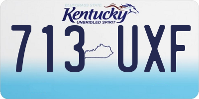 KY license plate 713UXF