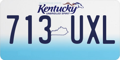 KY license plate 713UXL