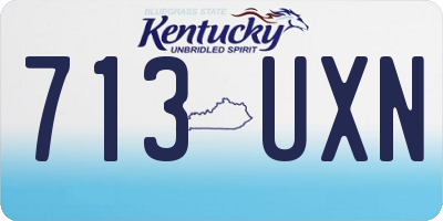KY license plate 713UXN